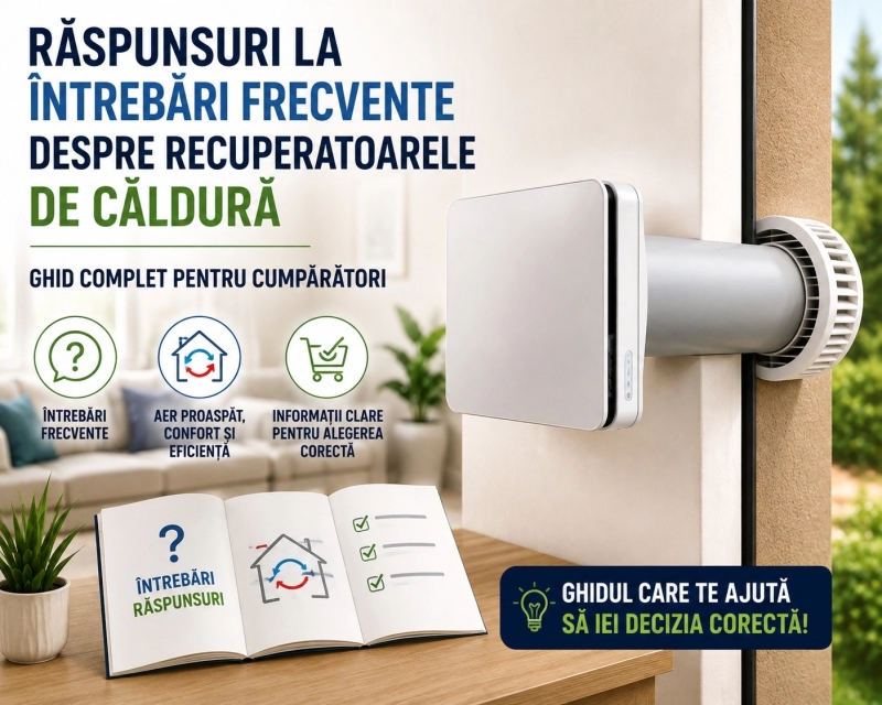 Intrebari frecvente despre recuperatoarele de caldura: alegere, consum si instalare