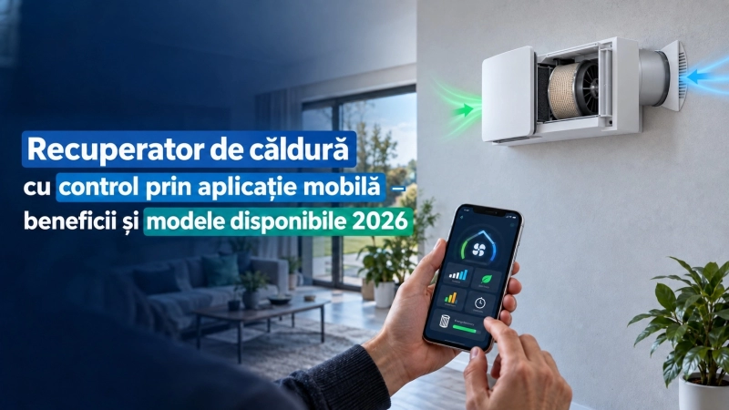 Recuperator de caldura cu WiFi si aplicatie: functii, senzori si alegere